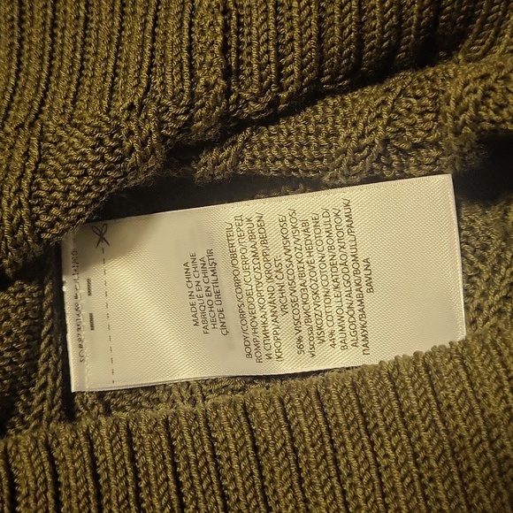Polo Ralph Lauren Cable Knit Cotton Blend Crew Neck Sweater In Canopy Olive S - Picture 9 of 12
